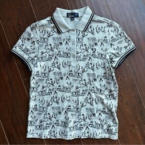 SOLD - FRED PERRY Dreamland Amusement Arcade Heather Grey Polo Sz US6